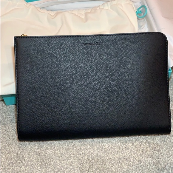 Tiffany & Co. Other - Tiffany & Co. Black grain leather document case